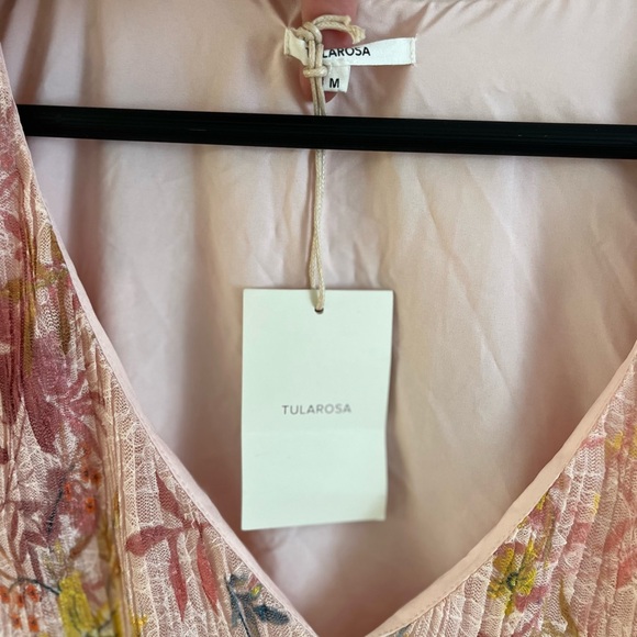 Tularosa Pink Floral Ruffle Blouse M - Picture 4 of 5